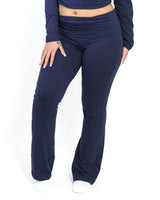 Flared Yoga Pants (Navy Blue)