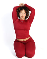 Flared Yoga Pants (Ruby Red)