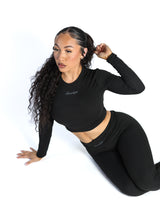 Yoga Crewneck Top Long Sleeve (Black)