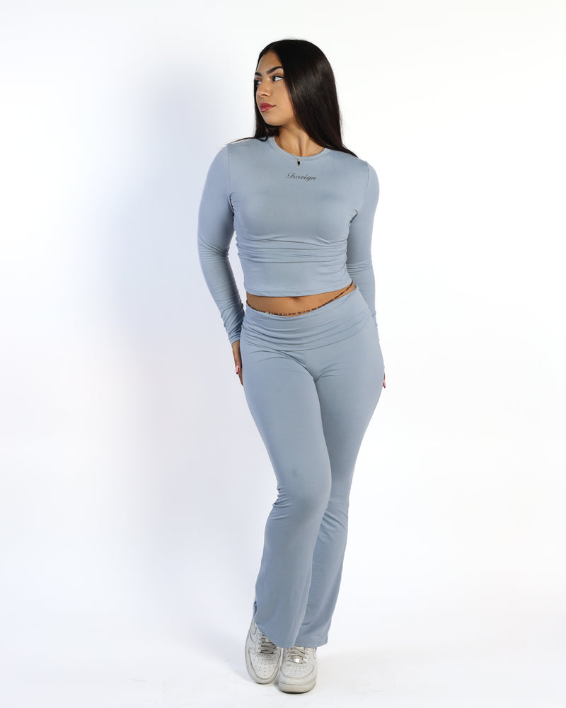 Flared Yoga Pants (Light Blue)