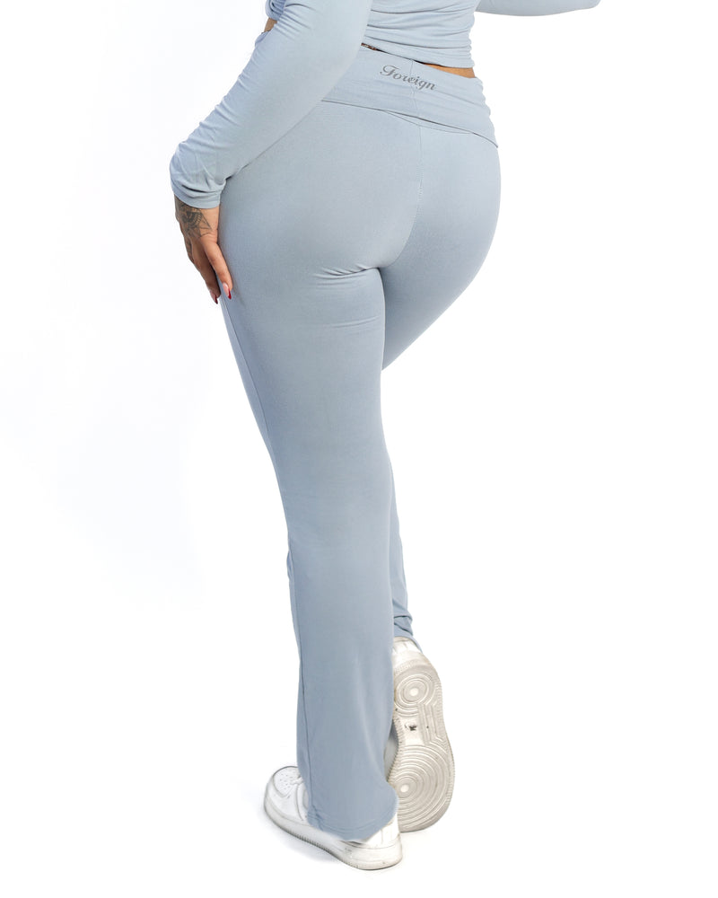 Flared Yoga Pants (Light Blue)