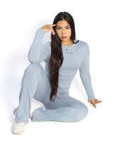 Yoga Crewneck Top Long Sleeve (Light Blue)