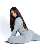 Flared Yoga Pants (Light Blue)