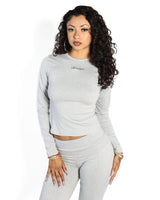 Yoga Crewneck Top Long Sleeve (Heather Grey)