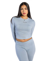 Yoga Crewneck Top Long Sleeve (Light Blue)